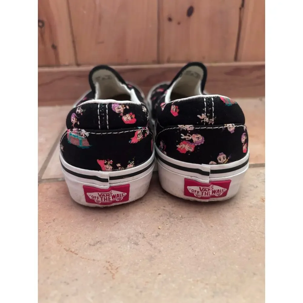 Vans KPop Demon Hunters Slip-On Shoes Black Anime Women’s 6.5 Men’s 5 Rare